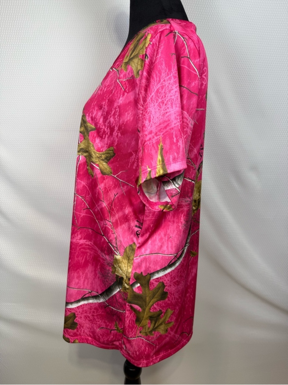 Realtree Pink Camo Performance Tee Shirt Women’s Plus Size 1X 16W Outdoors - Picture 2 of 13